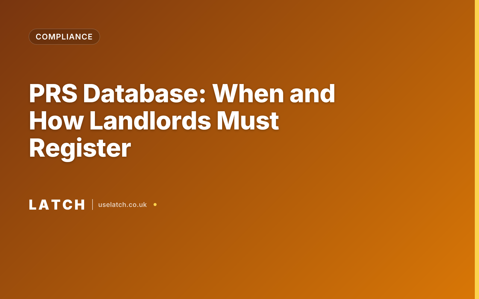 PRS Database: When and How Landlords Must Register | Latch